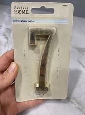 Polished Brass Metal 4" Perfect Home  House Address Number Seven  # 7