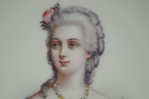 Hebert Freres Paris Signed J Pascault Hand Painted Madame Dubarry Portrait Plate - Picture 3 of 12
