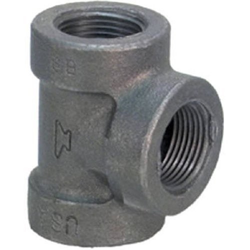 Anvil 8700120705, Malleable Iron Pipe Fitting, Tee, 2" NPT Female, Black Finish