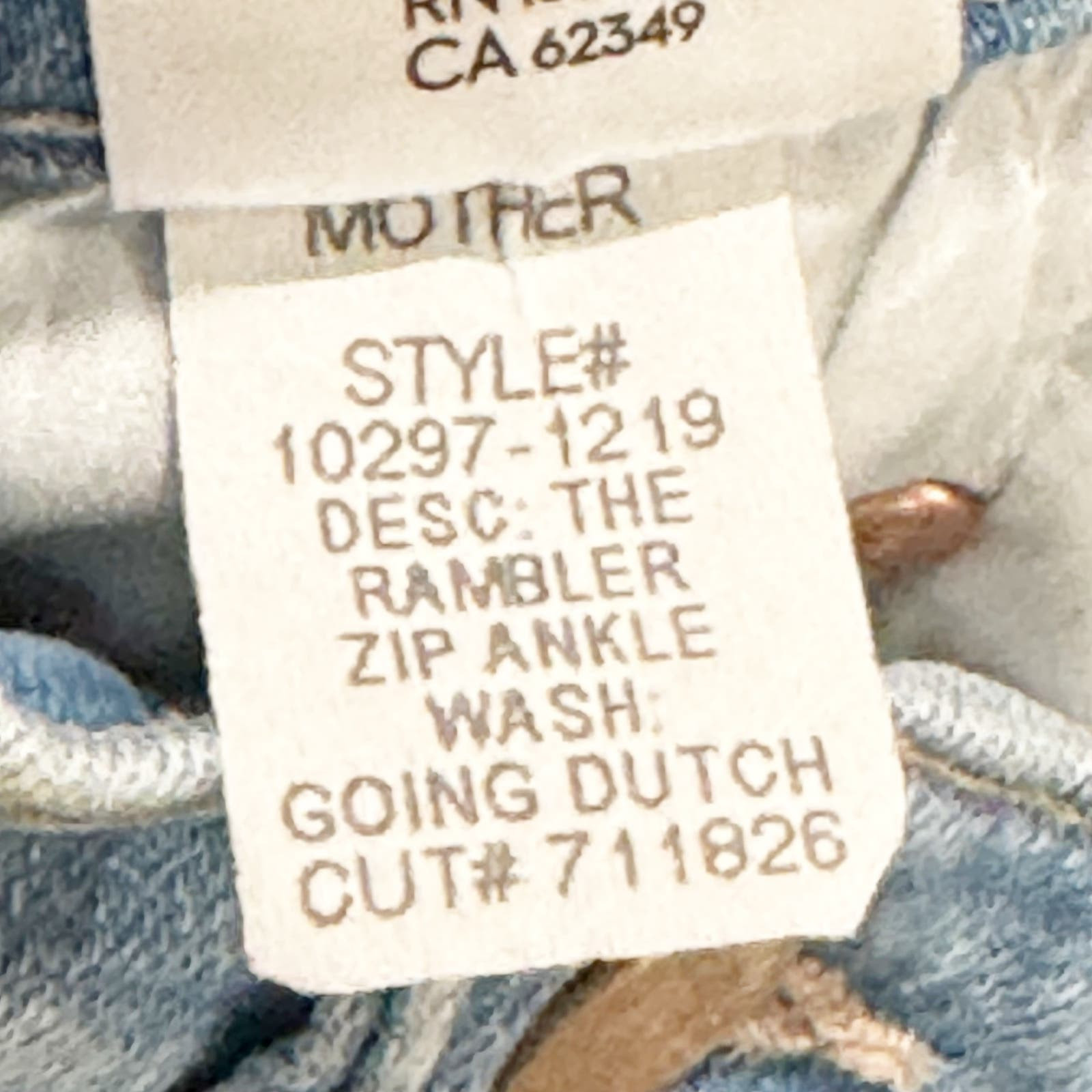 Mother The Rambler Zip Ankle Jeans Wide Straight Leg Going Dutch Blue 33 NWT image 10