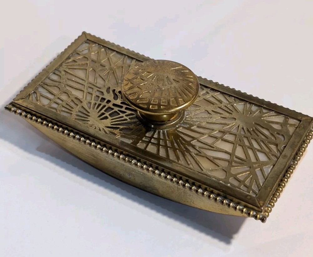 Tiffany Pine Needle Desk Set Ink Blotter