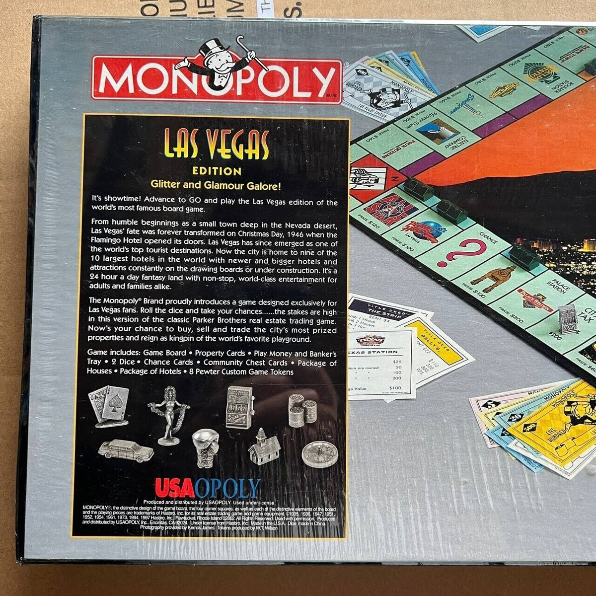 Vintage Monopoly Las Vegas Edition Board Game 1997 Hasbro USAopoly