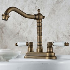 Antique Brass 4" Centerset Bathroom Sink Mixer Tap Kitchen Faucet 2nf427