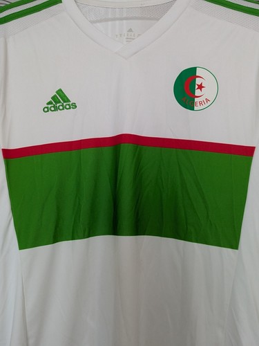 ALGERIA Football Shirt Size XL UK Adidas Climacool Green white - Picture 4 of 9