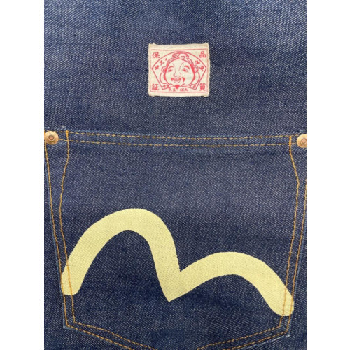 EVISU Denim One Shoulder Bag with Seagull Print & Red Tab