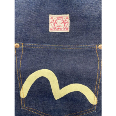 EVISU Denim One Shoulder Bag with Seagull Print & Red Tab [VG] LTD