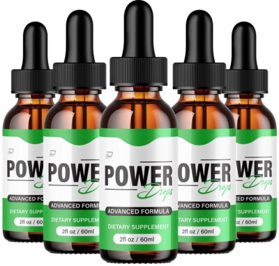 (5 Pack) Power Drops   PowerDrops Extra Strength All Natural Organic