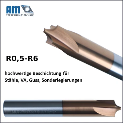 Viertelkreisfräser R0,5-R10 | Radiusfräser | Abrundfräser | Außenradiusfräser