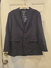 Polo Ralph Lauren Women's US 10 Stretch Wool Blazer Navy Blue NWT