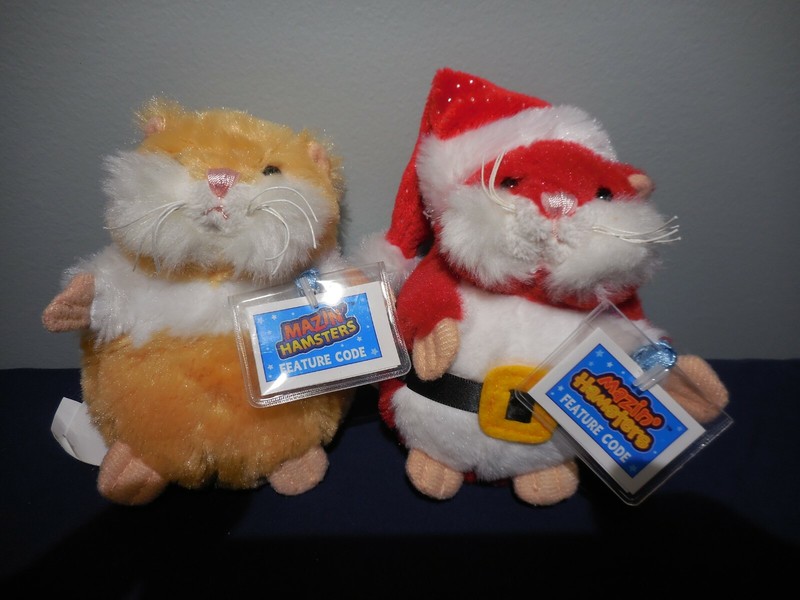 2 NEW Webkinz Mazin" Hamsters First Edition Honey & Nick (Santa) Sealed Tags