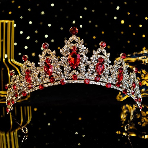 Baroque Party Sweet 15 16 Girl Hair Wedding Quinceanera Crystal Crown Tiaras - Picture 28 of 31