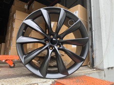 18 Turbine Matt Black Wheels Fits Tesla Model 3 Y 18x8.5 5x114.3 Set Of 4