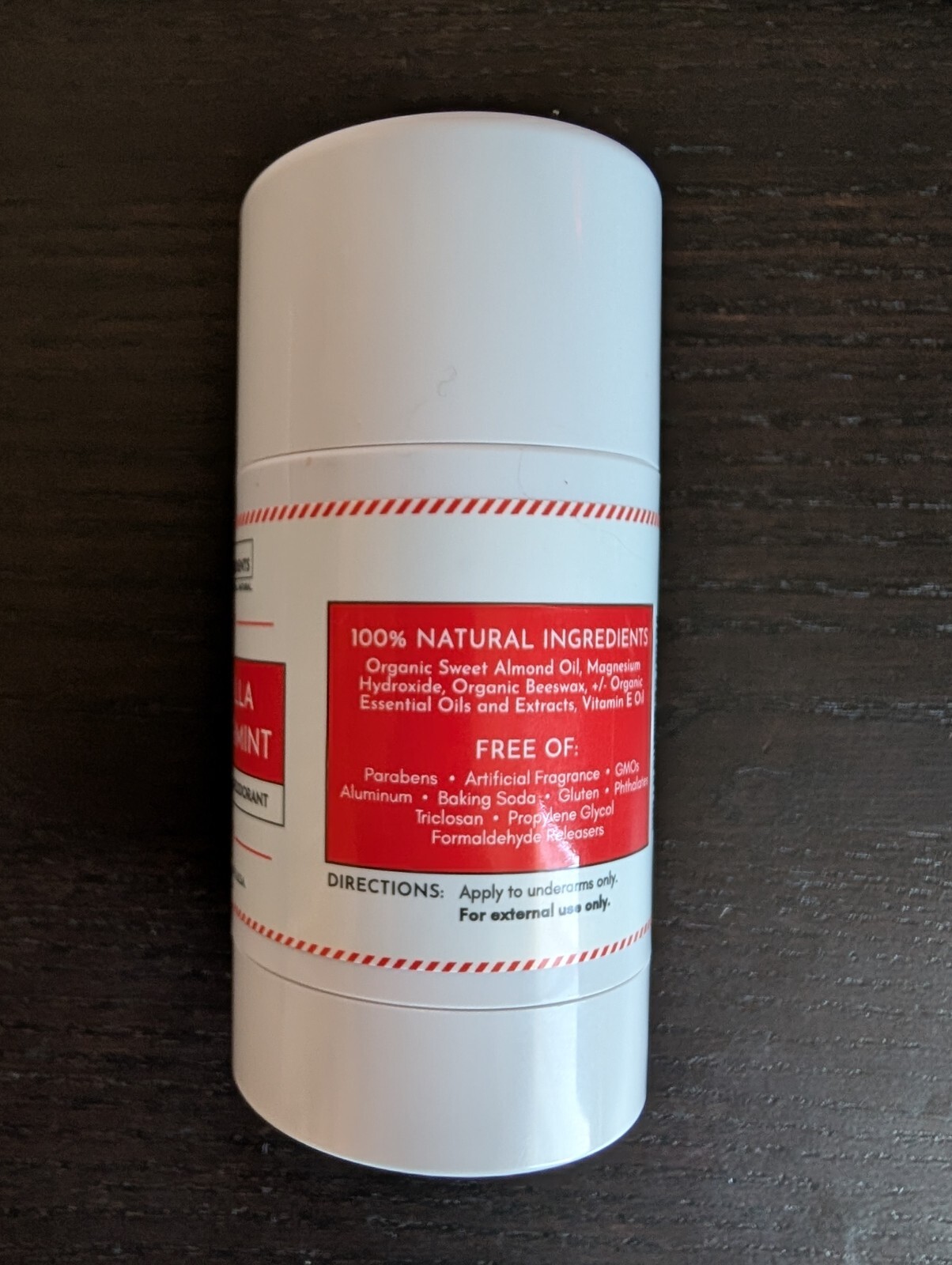 Just Ingredients Vanilla Peppermint Deodorant NEW Natural Aluminum-Free