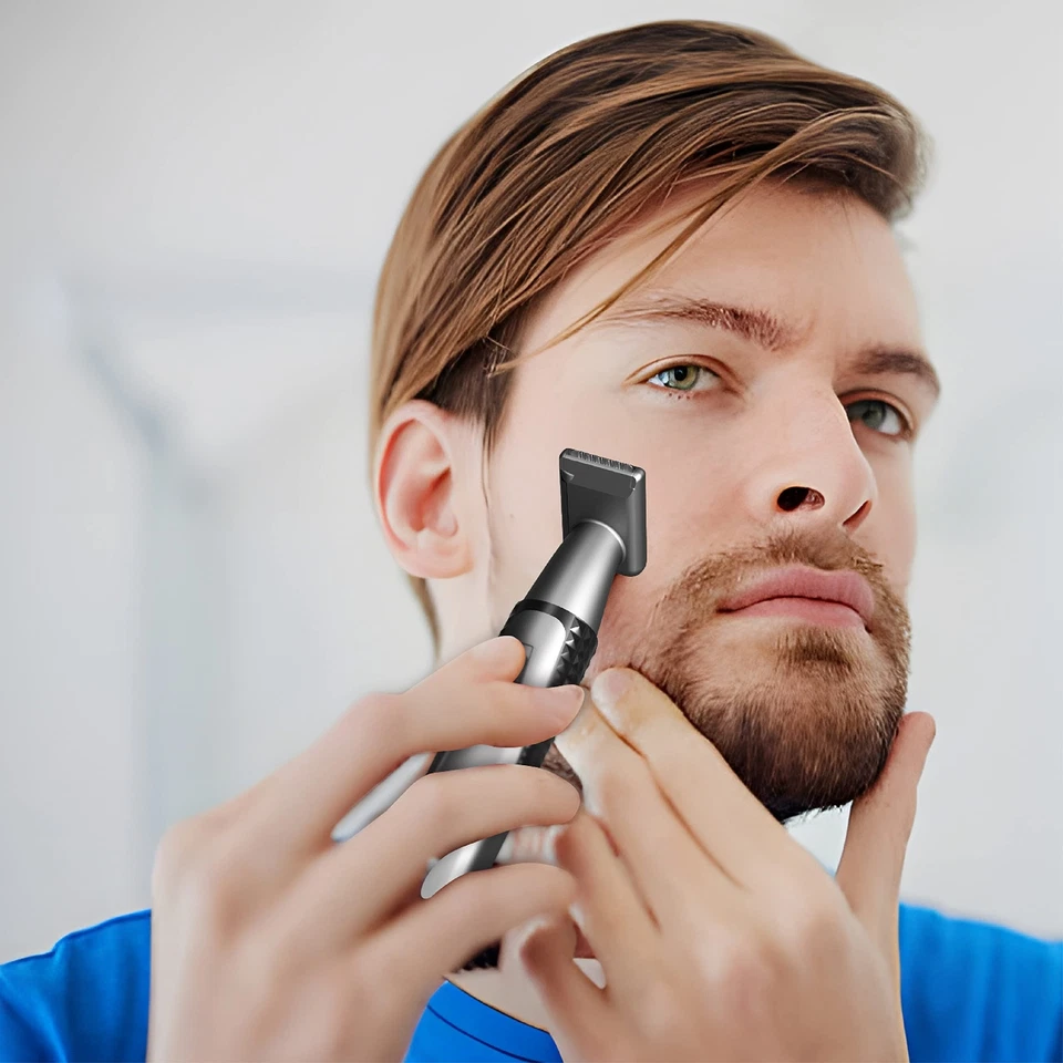 可充电耳鼻修剪器男式 3 个可拆卸头适用于 Sidebur... — 第 2/4 张图片