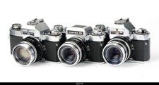 3x Camera Icarex with 2xTessar 1x Ultron Parts