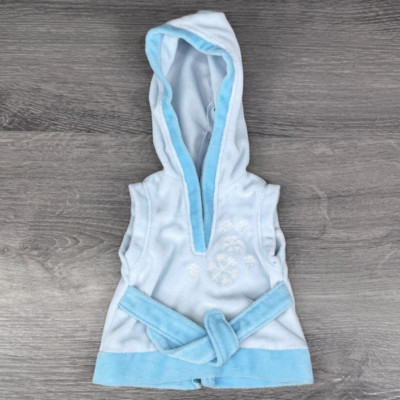 OUR GENERATION BATTAT 18'' Doll Blue Terry Belted Bubble Bath Robe w/ Snowflakes