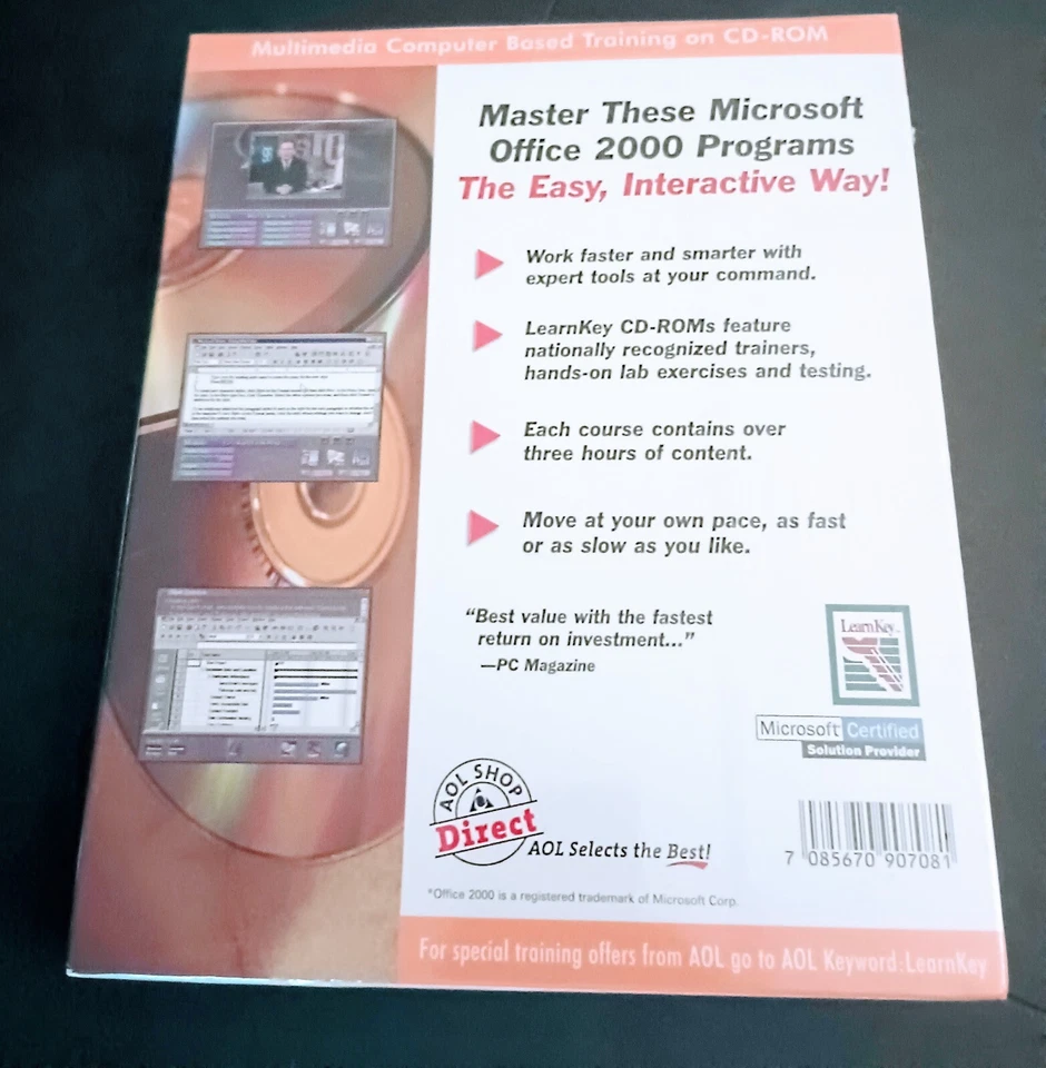 Learn Key Office 2000 Multimedia Computer Based Training 6 CD Set New Sealed - Image 4 of 4