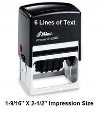 Shiny 829D - Custom Self-Inking Date Stamp - 6 Lines of Text