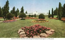 Vintage Postcard 1910's Spokane's Duncan Gardens Formal Gardens Washington WA