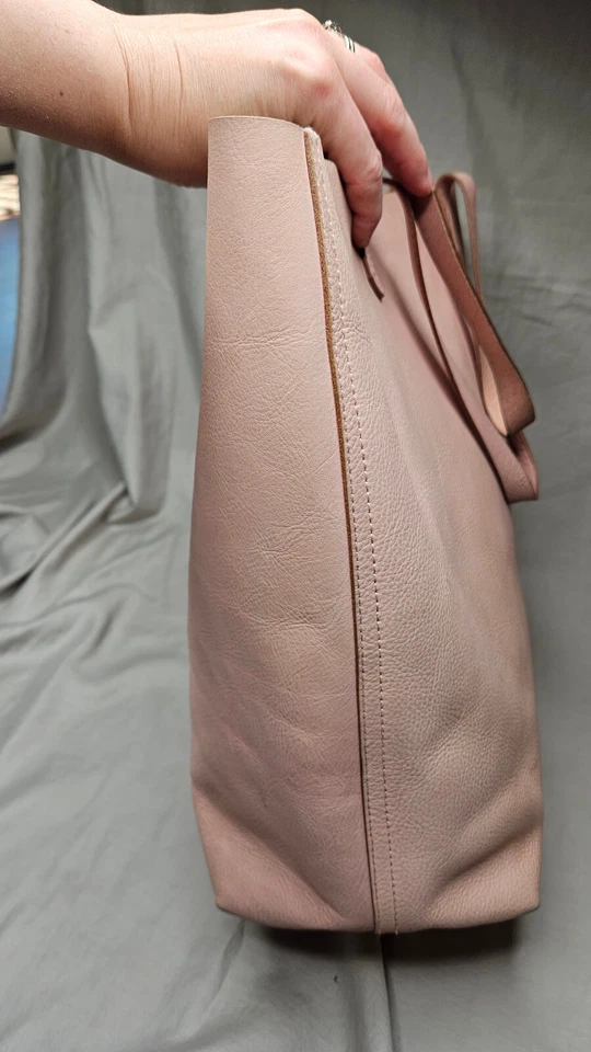 Madewell Leather Tote Handbag Light Rose Pink Large Work School Bag Purse Travel - Image 4 of 4