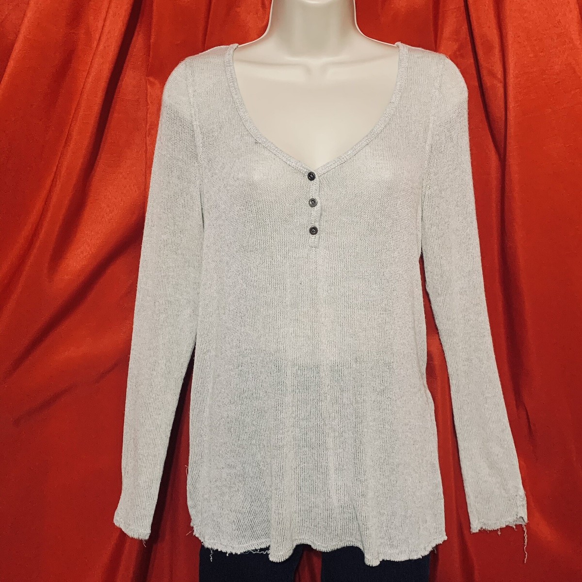BDG ~ URBAN OUTFITTERS  Gray Long Sleeve Top  Size XS
