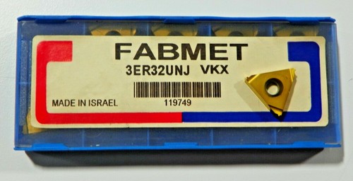 10 PIECES, FABMET, 3ER 32UNJ VKX CARBIDE INSERTS,   H492 - Foto 1 di 9