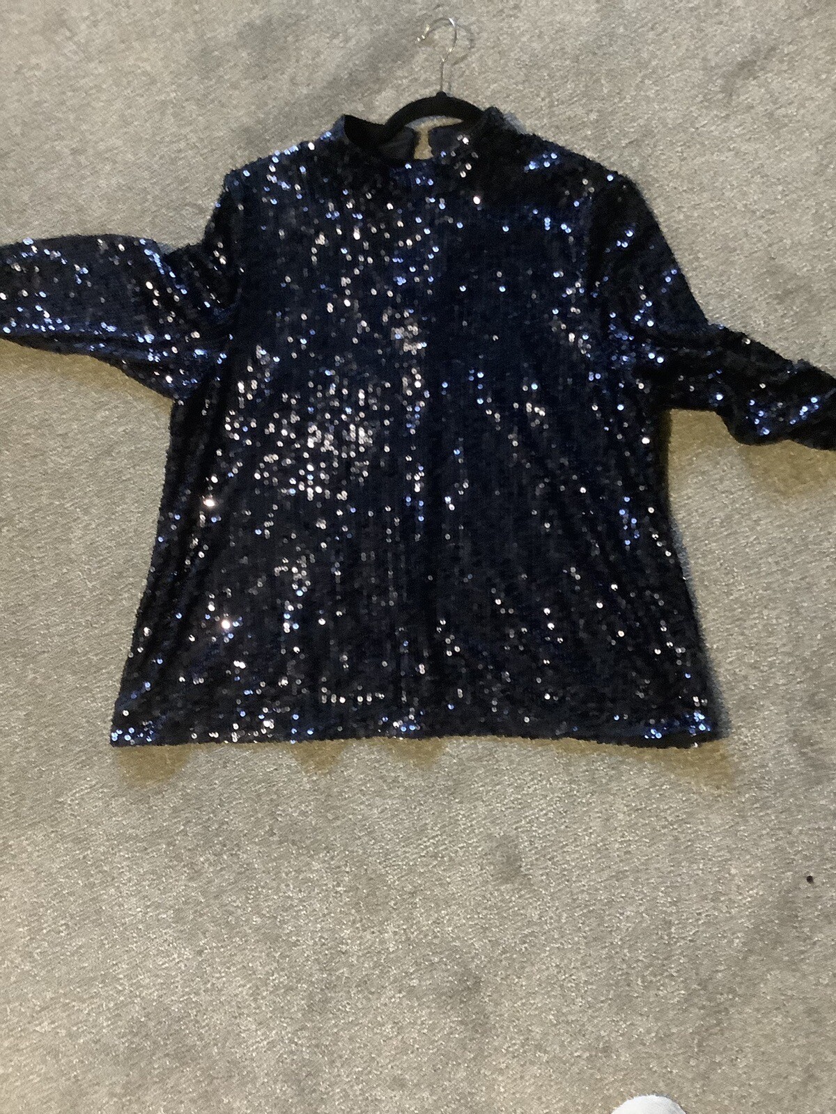 Whistles, Size 14, Blue Sequin Top eBay