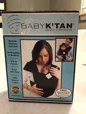 baby k'tan baby carrier black multi wearing positions XS