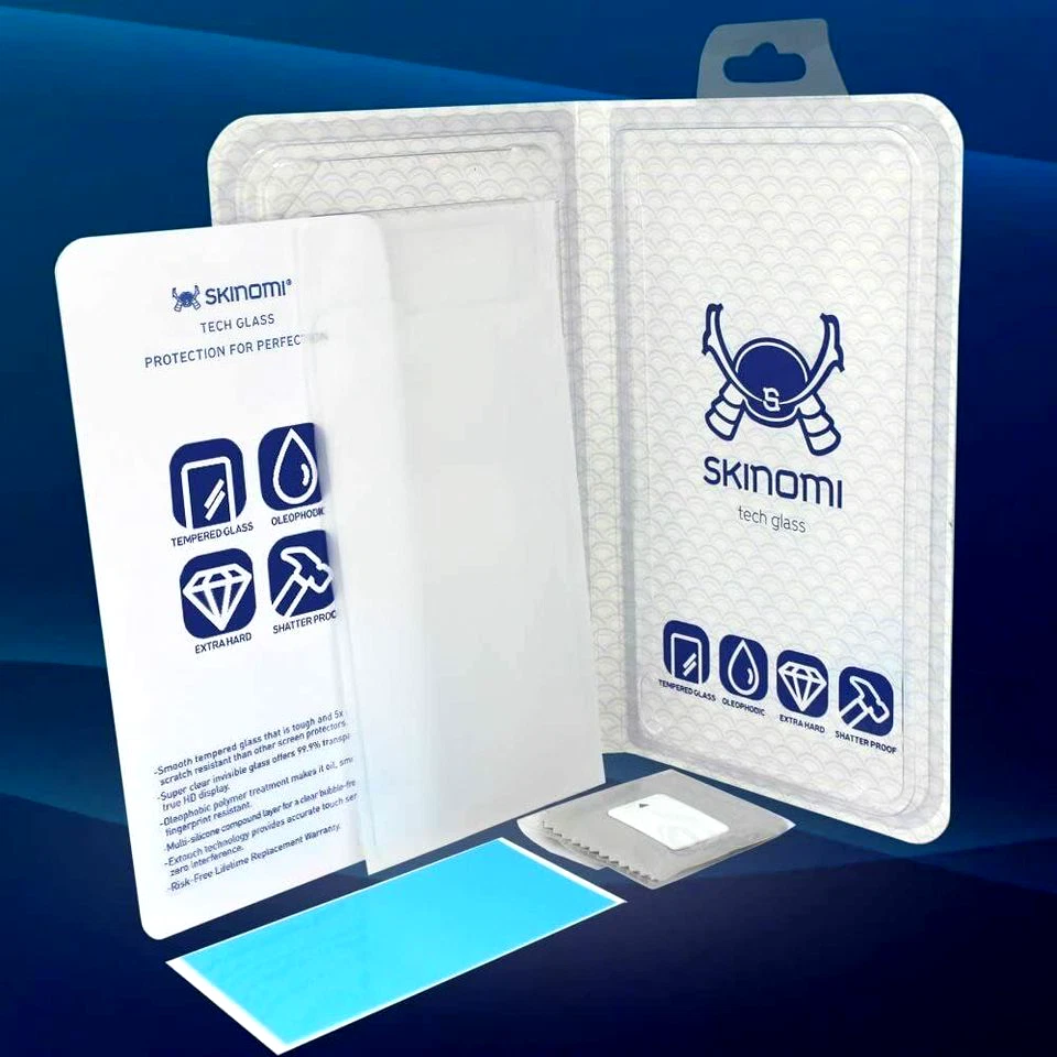 Protector de pantalla de vidrio templado Skinomi iPhone X iPhone 11 Pro iPhone Xs paquete de 3 Foto 2 de 4