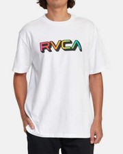 RVCA Men's S/S T-Shirt BIG GRADIENT - White - Medium - NWT - LAST ONE LEFT