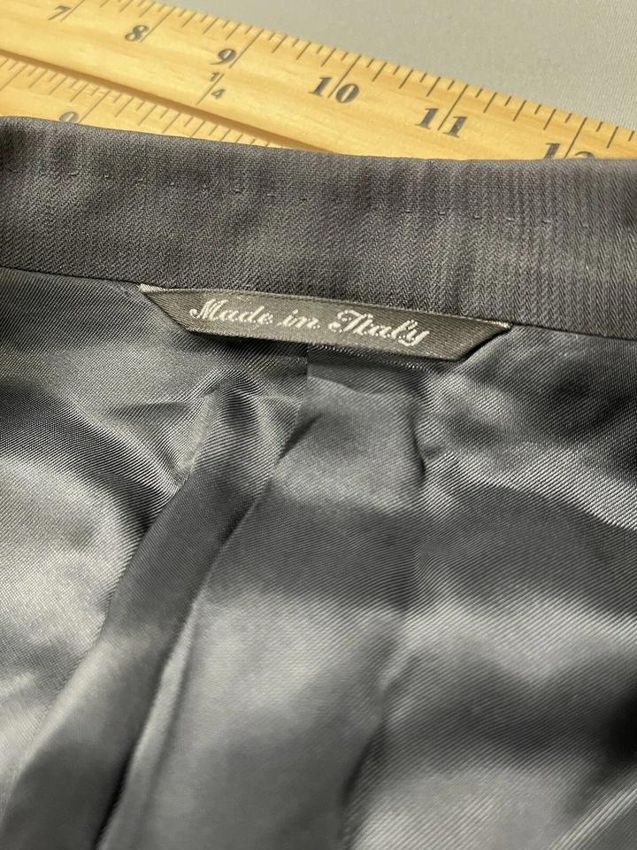 Canali Mens Blazer Jacket 52R Blue Striped Super 120s Wool Sport Coat Italy - Image 4 of 4