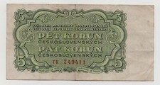 CZECHOSLOVAKIA 5 KORUN 1961 PICK 82 LOOK SCANS