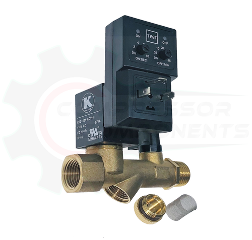 Kingston KTD-S-B-24 Automatic Timed Electric Drain Valve Kit W/Built In Strainer - Picture 5 of 12