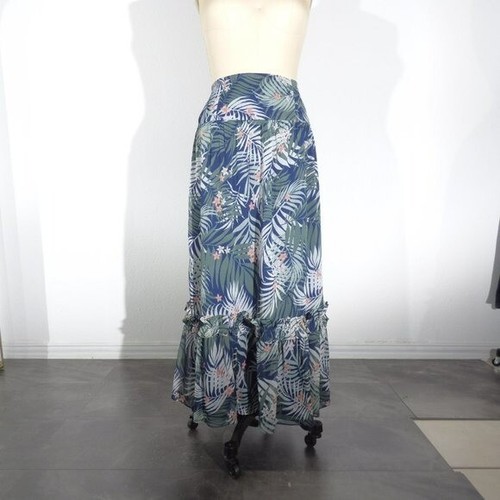 NEW Walter Baker Floral Maxi Skirt Green 10 Tropical Beach resortwear - 第 1/8 張圖片