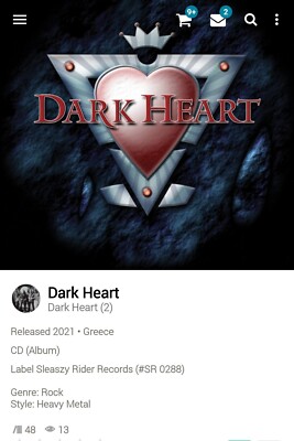Dark Heart (Tokyo Rose) ~ S/T Melodic Rock CD 2021 Hi-Tech AOR Heavy Metal