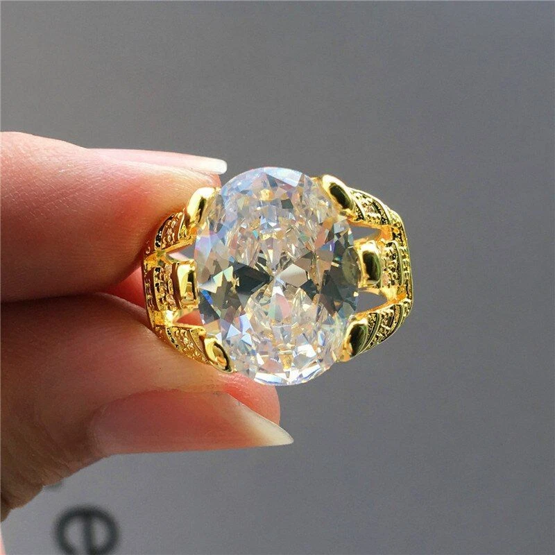 Huitan Luxury Rose Gold Color Flower Engagement Ring With Round Zircon Crystal  Stone Dazzling Proposal Ring Finger Jewelry Ring