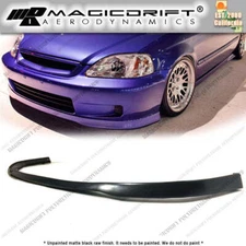 For 99-00 Honda Civic EK SiR Style CTR Flexible Front Bumper Lip Spoiler PU