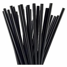 500 Pcs 7.5'' Coffee Cocktail Stir Stick Straws Black/Red Hot Drink Plastic