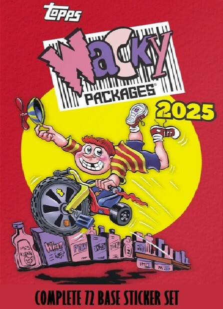 2025 WACKY PACKAGES ALL NEW SERIES COMPLETE 81 BASE CARD SET + BOX