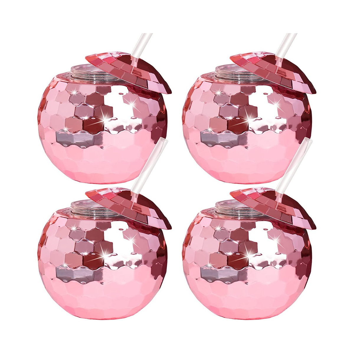 4PCS Disco Ball Cups Unique Cocktail Glasses Bar Tools Party