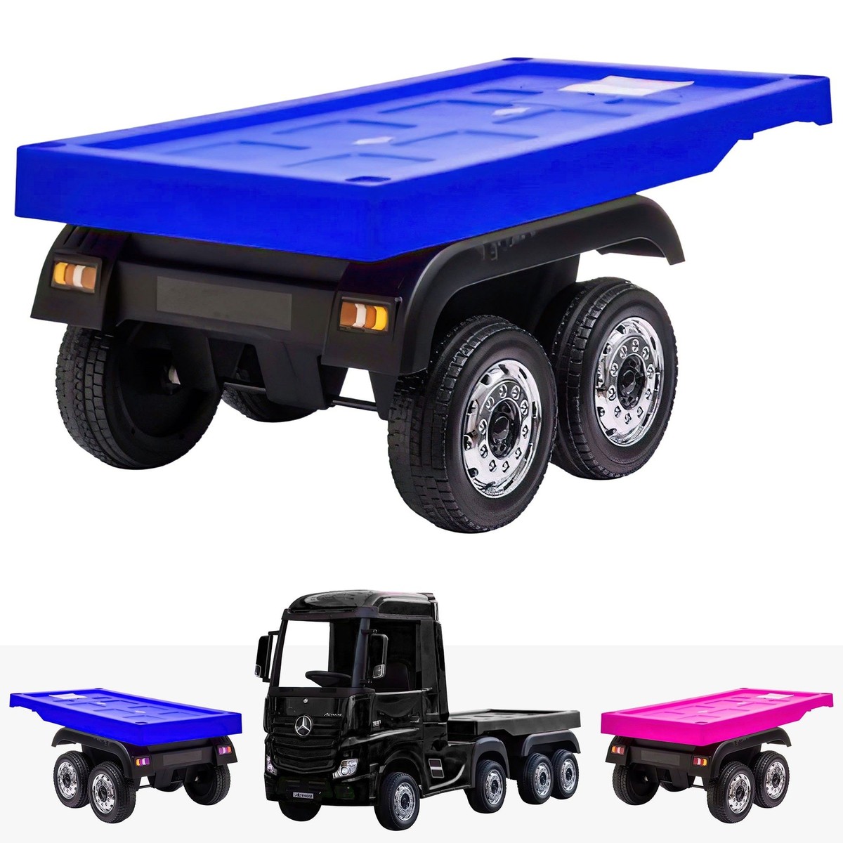 Kids Mercedes Actros Working Trailer with Soft EVA Wheels Ride on