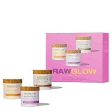 Raw Sugar Raw Glow Skincare Gift Set | 3-Piece Exfoliating Set
