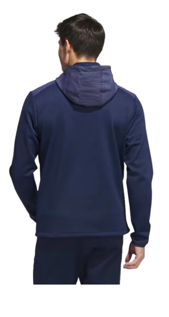 adidas Textured Anorak Golf Hoodie - HZ3211 COLLEGIATE NAVY - Size