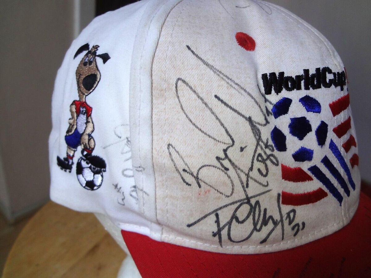 Vintage 1994 World Cup Soccer TEAM USA Cap Hat Signed Autographed