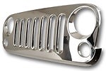 Enjoliveur de calandre en acier inox pour grille de calandre Jeep Wrangler JK