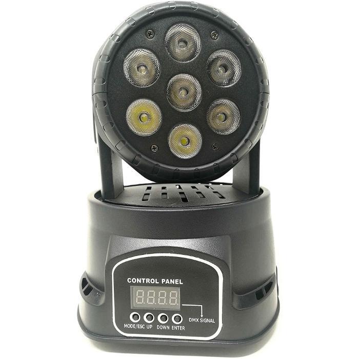 Offerta Testa Mobile LED 7x10W RGBW 100W - Luci DJ Stage Professional
