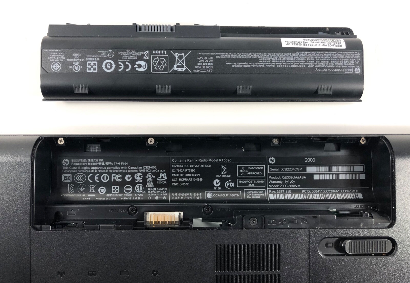 Unidad Optica Quemador Dvd Hp 2000-369wm 646126-001 | Meses Sin Interés - Foto 2