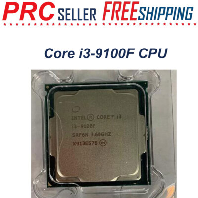 Intel Core i3-9100F CPU 4-Cores 4 Threads 3.6GHz 8.00GT/s LGA 1151 Processor 65W