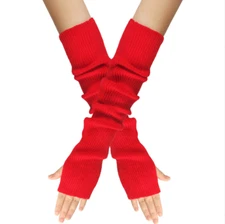 Mitten Gloves Wrist Warmer for Women Arm warm Winter Fingerless Knit Long Sleeve