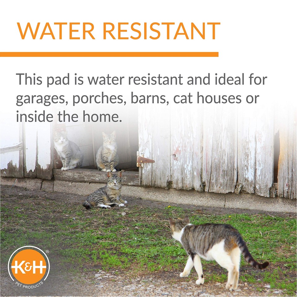 K&H Pet Products Heated Extreme Weather Outdoor Kitty Pad Waterproof